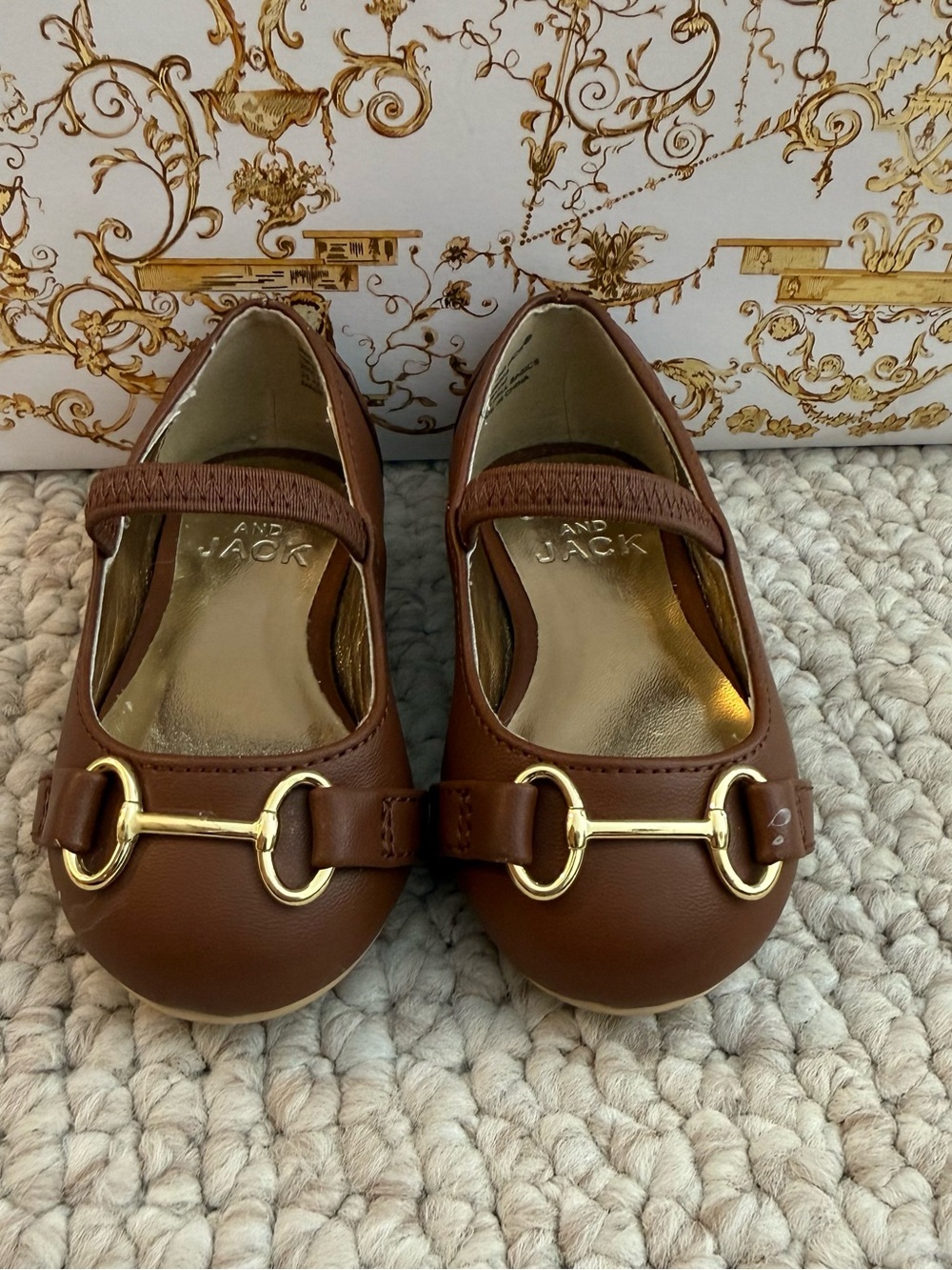 Janie and Jack Bridle Bit Ballet Flat Mary Jane’s Size 4c